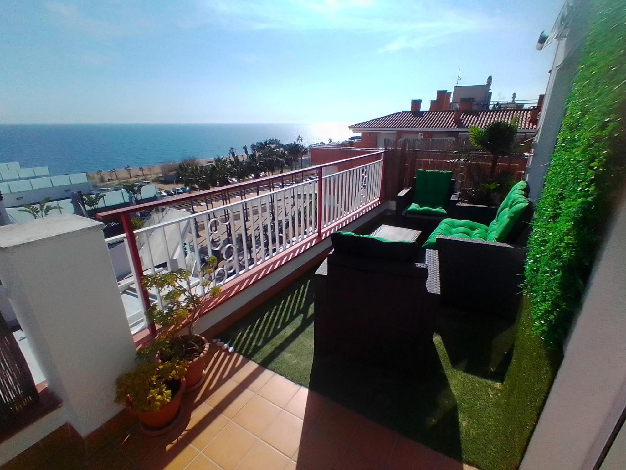 Appartamento terraza al mar Pineda de Mar Esterno foto
